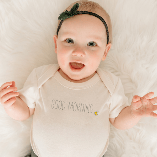 Baby graphic bodysuit | good morning finn + emma