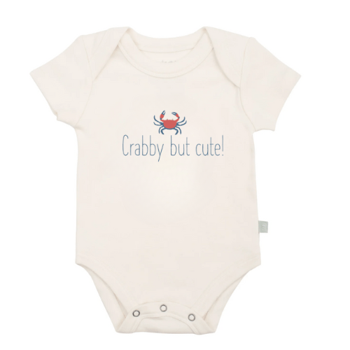 Baby graphic bodysuit | crabby but cute finn + emma