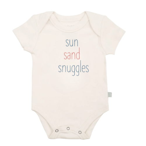 Baby graphic bodysuit | sun sand snuggles finn + emma