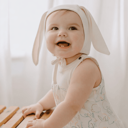 Baby bonnet hat with ears | Ivory finn + emma