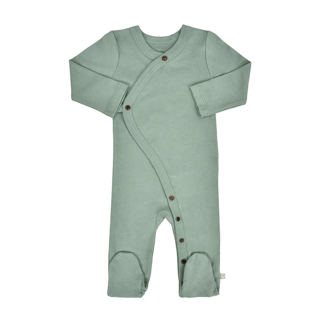 Baby footie | Basil Green finn + emma