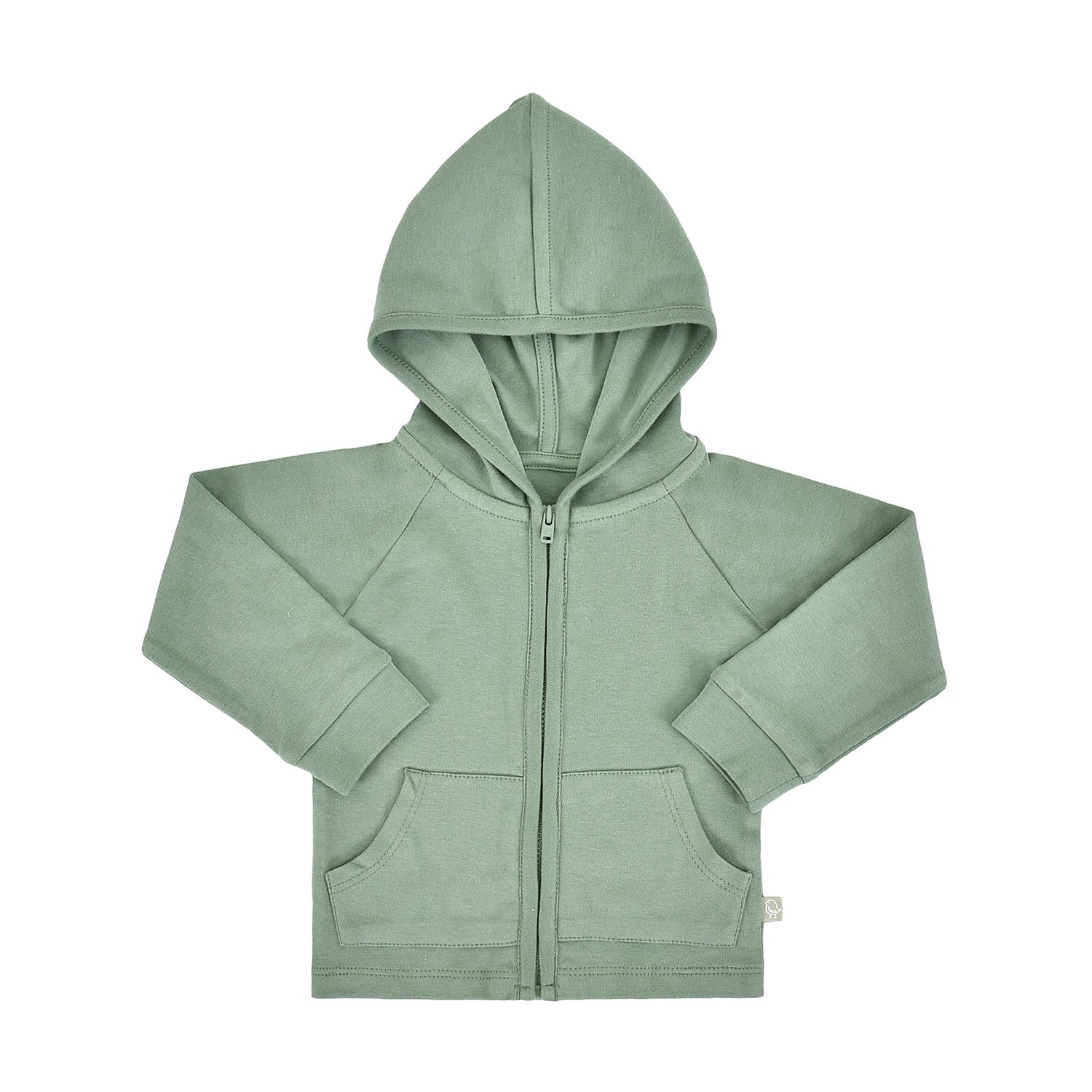 Baby hoodie | basil green finn + emma