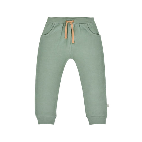 Baby lounge pants | basil green finn + emma