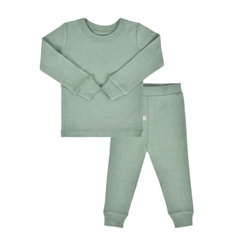 Baby baby pajamas | Basil Green finn + emma