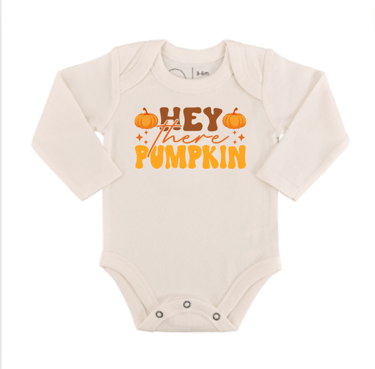 Baby graphic bodysuit | hey there pumpkin (long sleeve) finn + emma