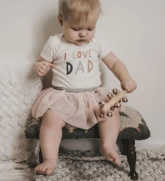 Baby Macrame Swing & Love Dad Bodysuit Bundle finn + emma