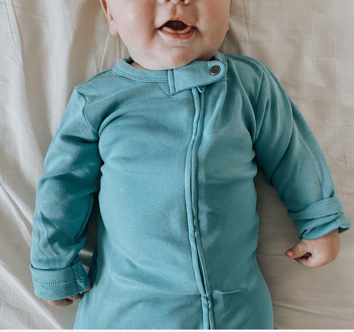 Baby 3pc footie set | koala vintage aqua & heather grey finn + emma