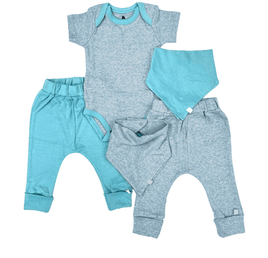 Baby colorblock gift set | vintage aqua finn + emma