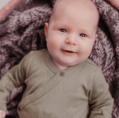 Baby long bodysuit | nougat brown finn + emma