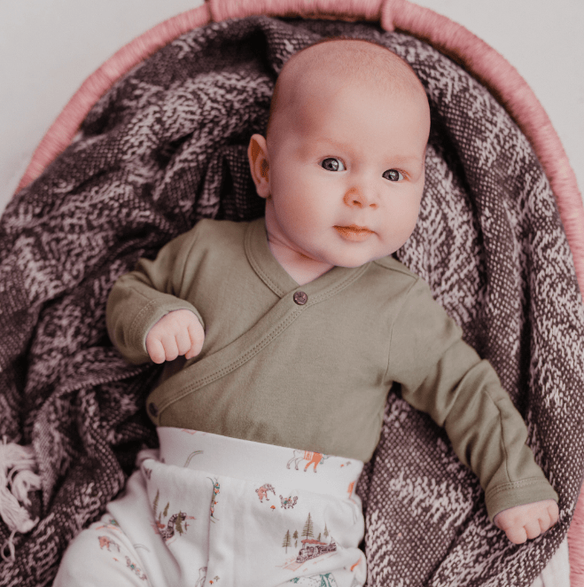 Baby long bodysuit | nougat brown finn + emma