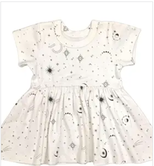 short sleeve twirl dress | celestial