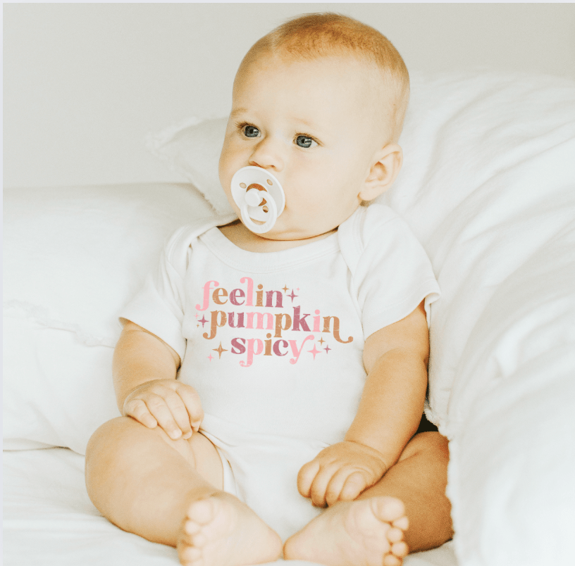 Baby graphic bodysuit | pumpkin spicy finn + emma