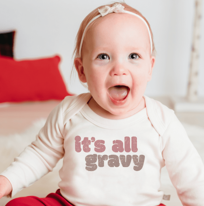 Baby graphic bodysuit | all gravy (long sleeve) finn + emma