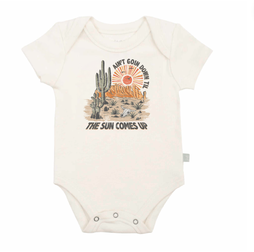 Baby graphic bodysuit | aint goin down finn + emma