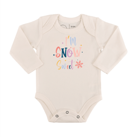 Baby graphic bodysuit | snow sweet (long sleeve) finn + emma