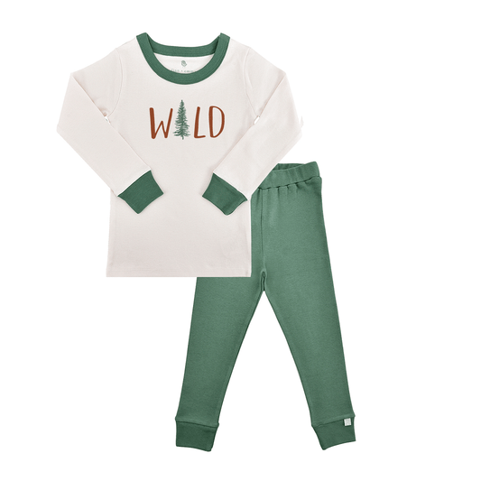 Baby 🎁 pajamas | WILD pine green (50% off) finn + emma