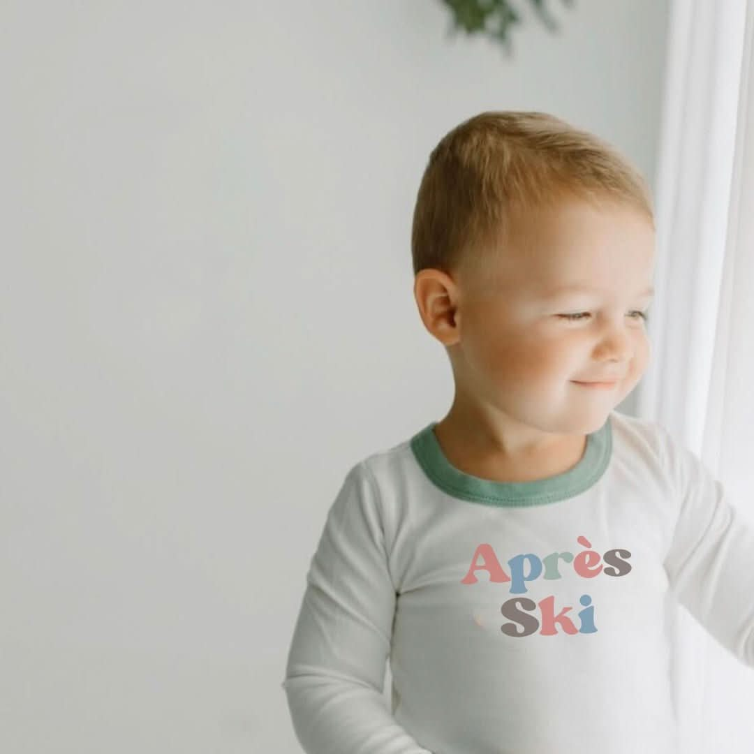 Baby pajamas | apres ski green finn + emma