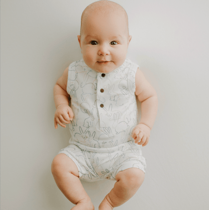 Baby tank romper | bunnies finn + emma