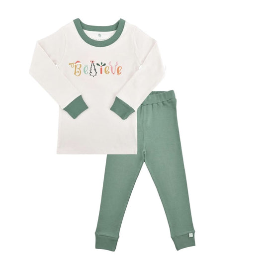 Baby pajamas | believe green finn + emma