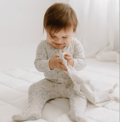 Baby footie | bunnies finn + emma