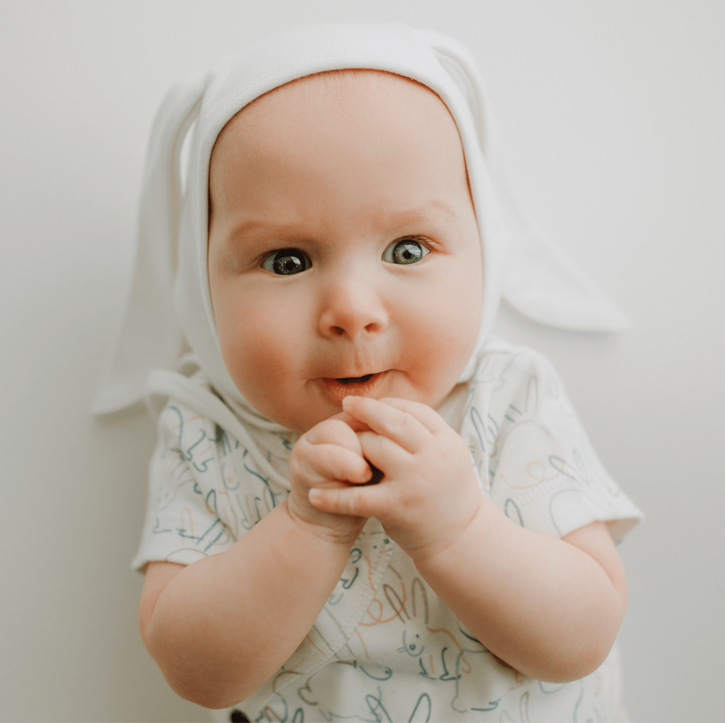 Baby bonnet hat with ears | Ivory finn + emma