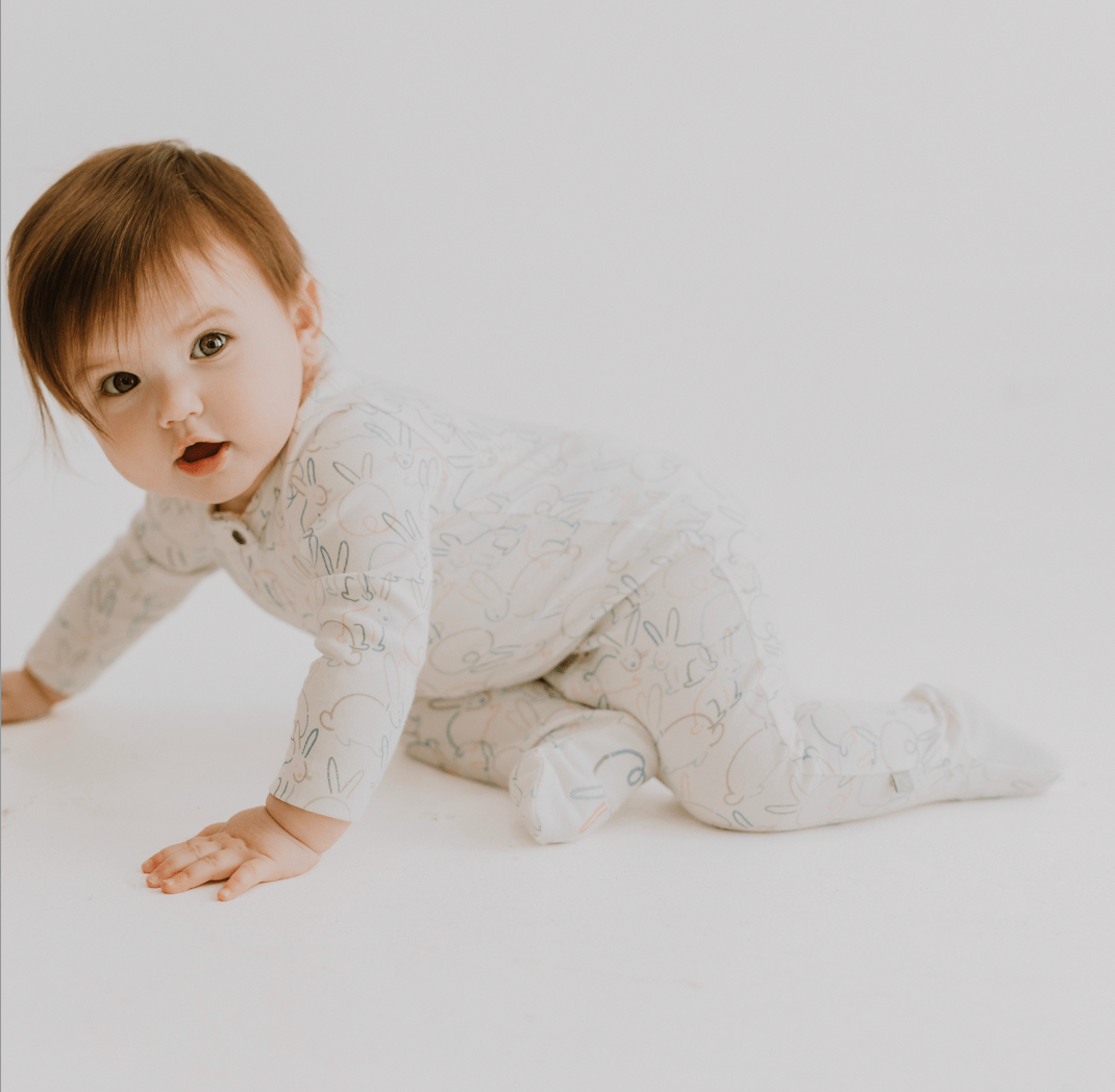 Baby footie | bunnies finn + emma