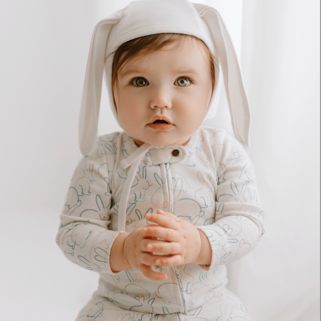 Baby bonnet hat with ears | Ivory finn + emma