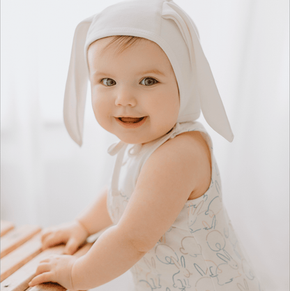 Baby bonnet hat with ears | Ivory finn + emma