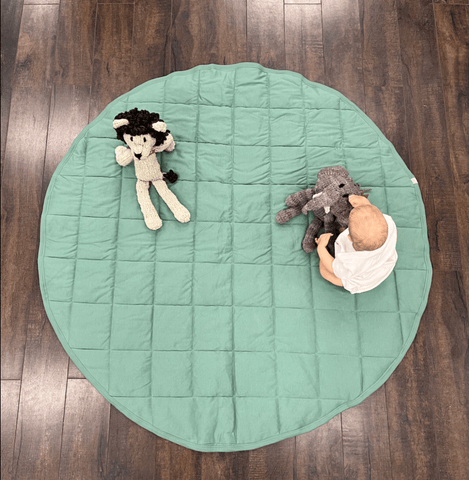 Baby Organic Play Mat | Round | Basil Green finn + emma