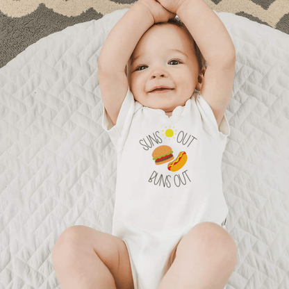 Baby graphic bodysuit | suns out buns out finn + emma