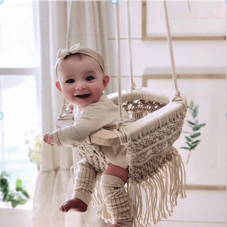 Macrame Baby Swing 100 Organic Cotton Finn Emma