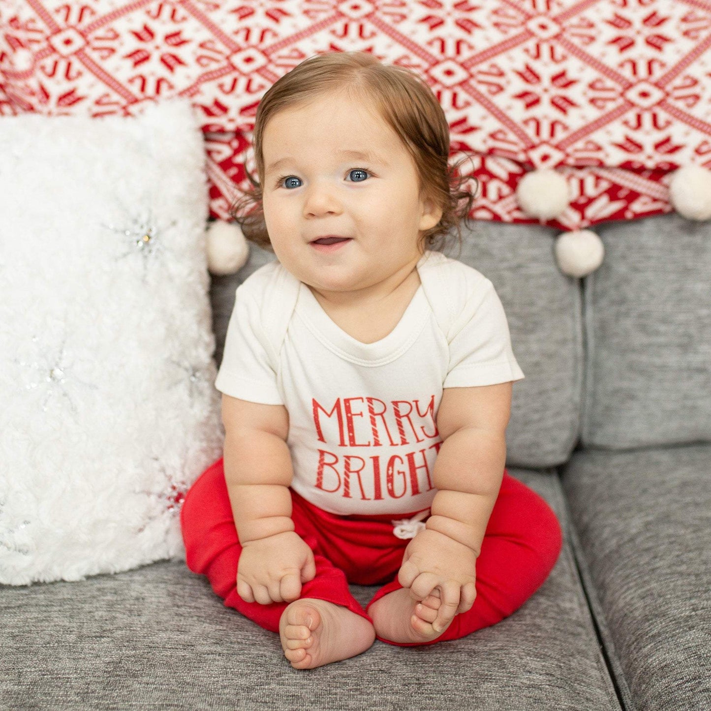 Baby graphic bodysuit | merry & bright finn + emma