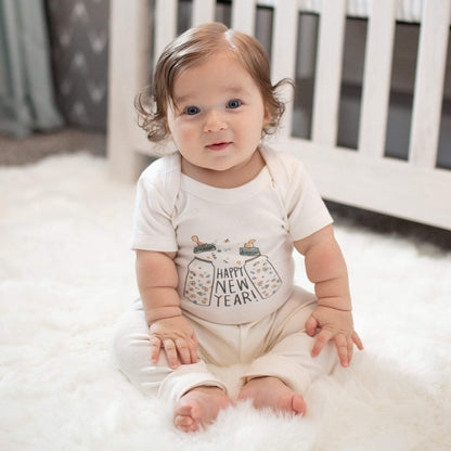 Baby graphic bodysuit | poppin bottles finn + emma