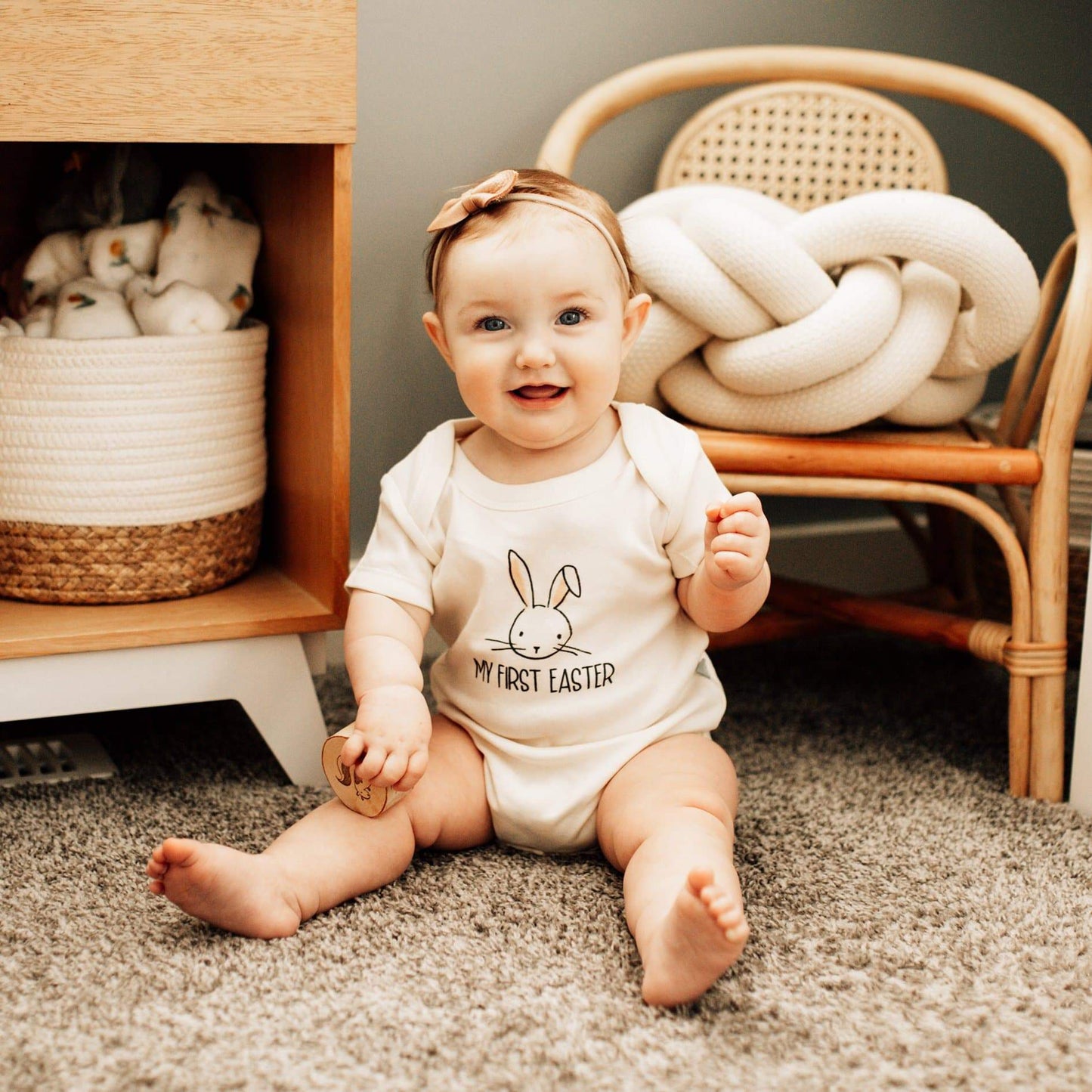 Baby graphic bodysuit | my first easter finn + emma