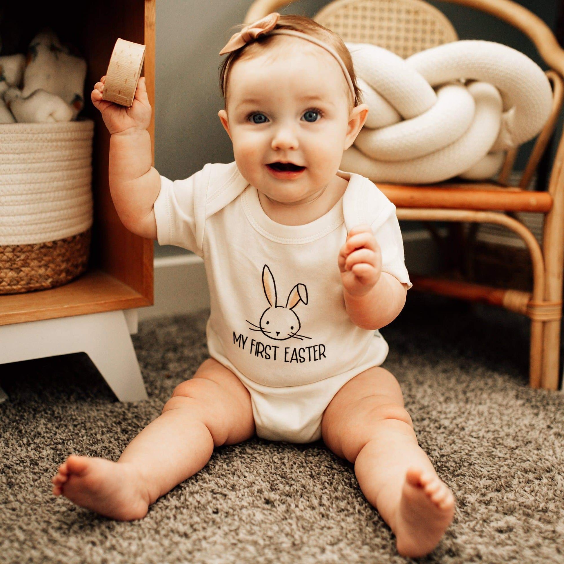 Baby graphic bodysuit | my first easter finn + emma