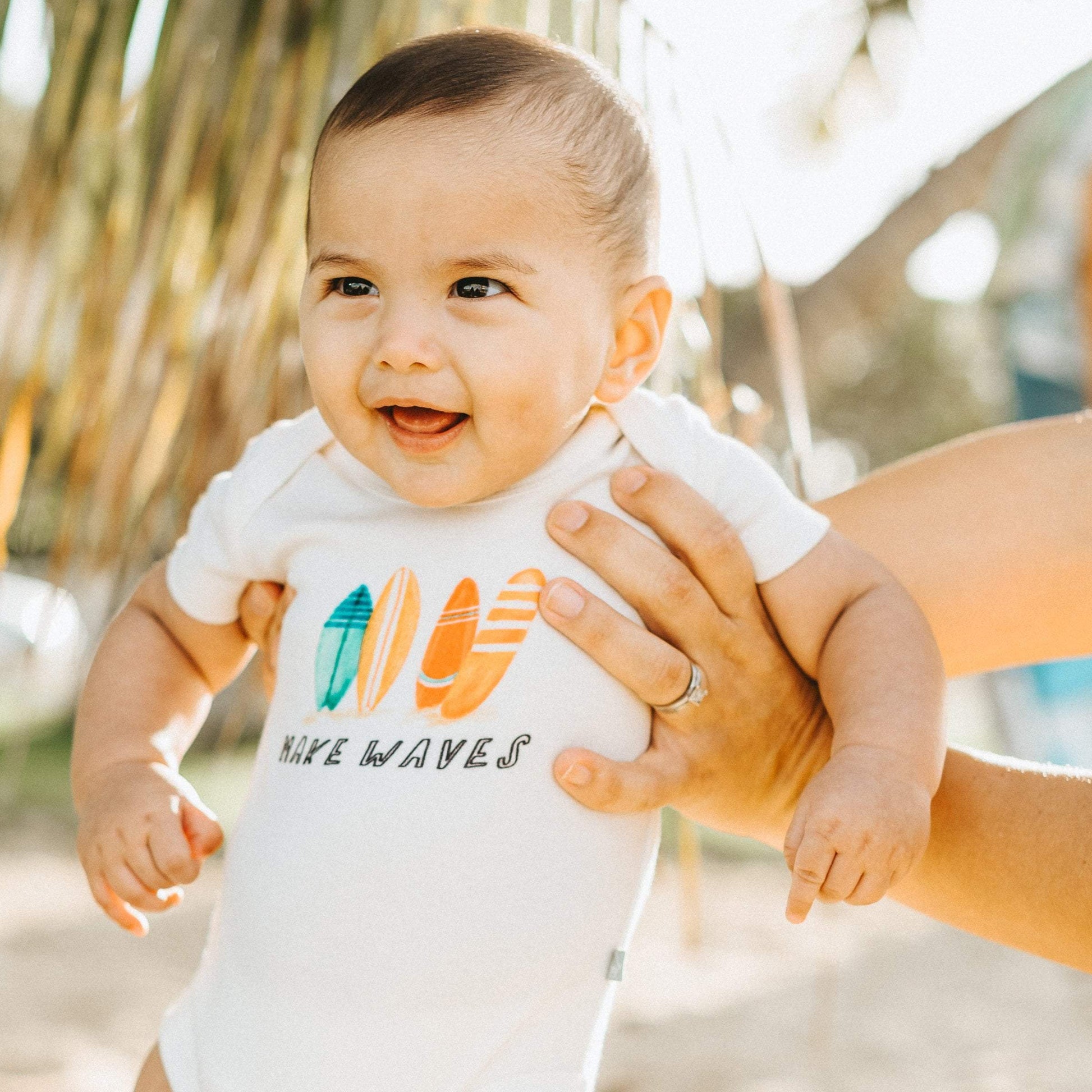 Baby graphic bodysuit | make waves finn + emma