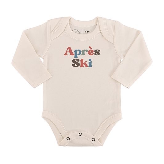 Baby long sleeve graphic bodysuit | apres ski finn + emma