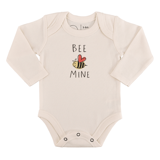 Baby long sleeve graphic bodysuit | bee mine finn + emma