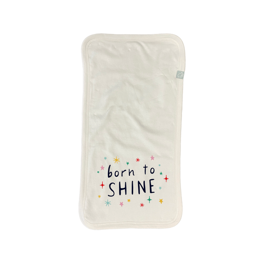 Baby burp cloth | born to shine finn + emma