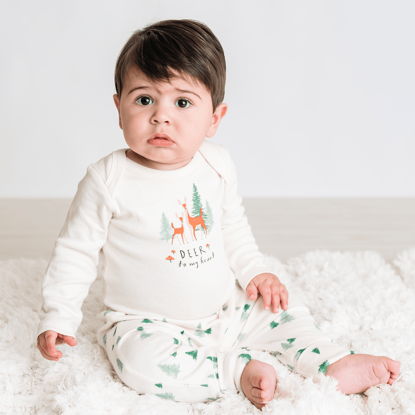 Baby graphic long sleeve bodysuit | deer to my heart finn + emma