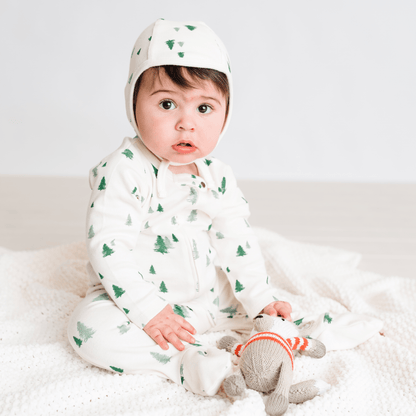 Baby bonnet hat | winter trees finn + emma