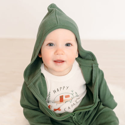 Baby graphic bodysuit | happy camper finn + emma