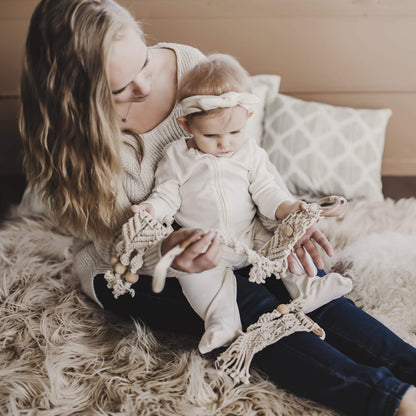 Baby all-in-one toy | macrame braids finn + emma