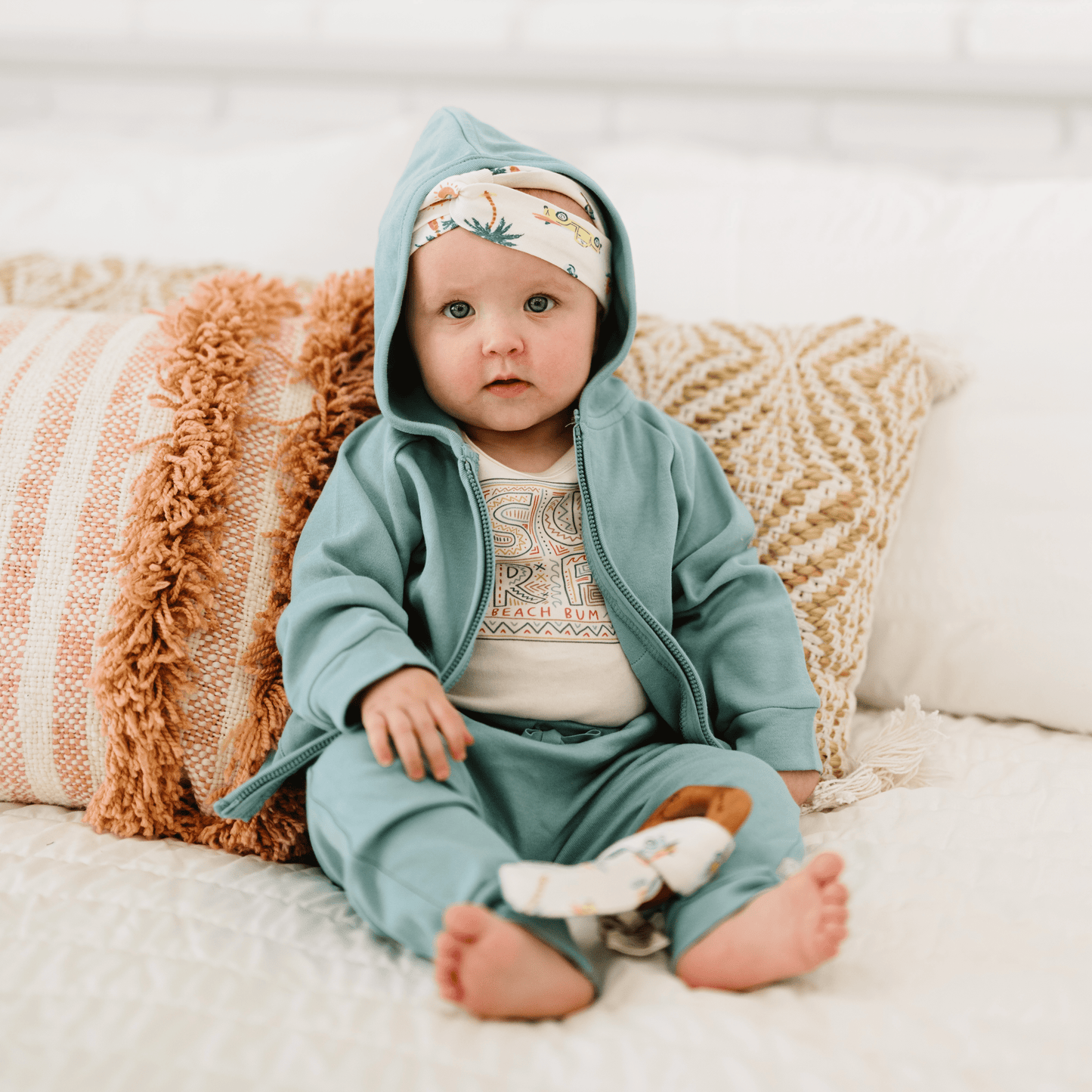 Baby hoodie | ocean waves finn + emma