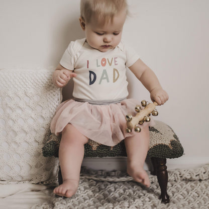 Baby graphic bodysuit | love dad finn + emma