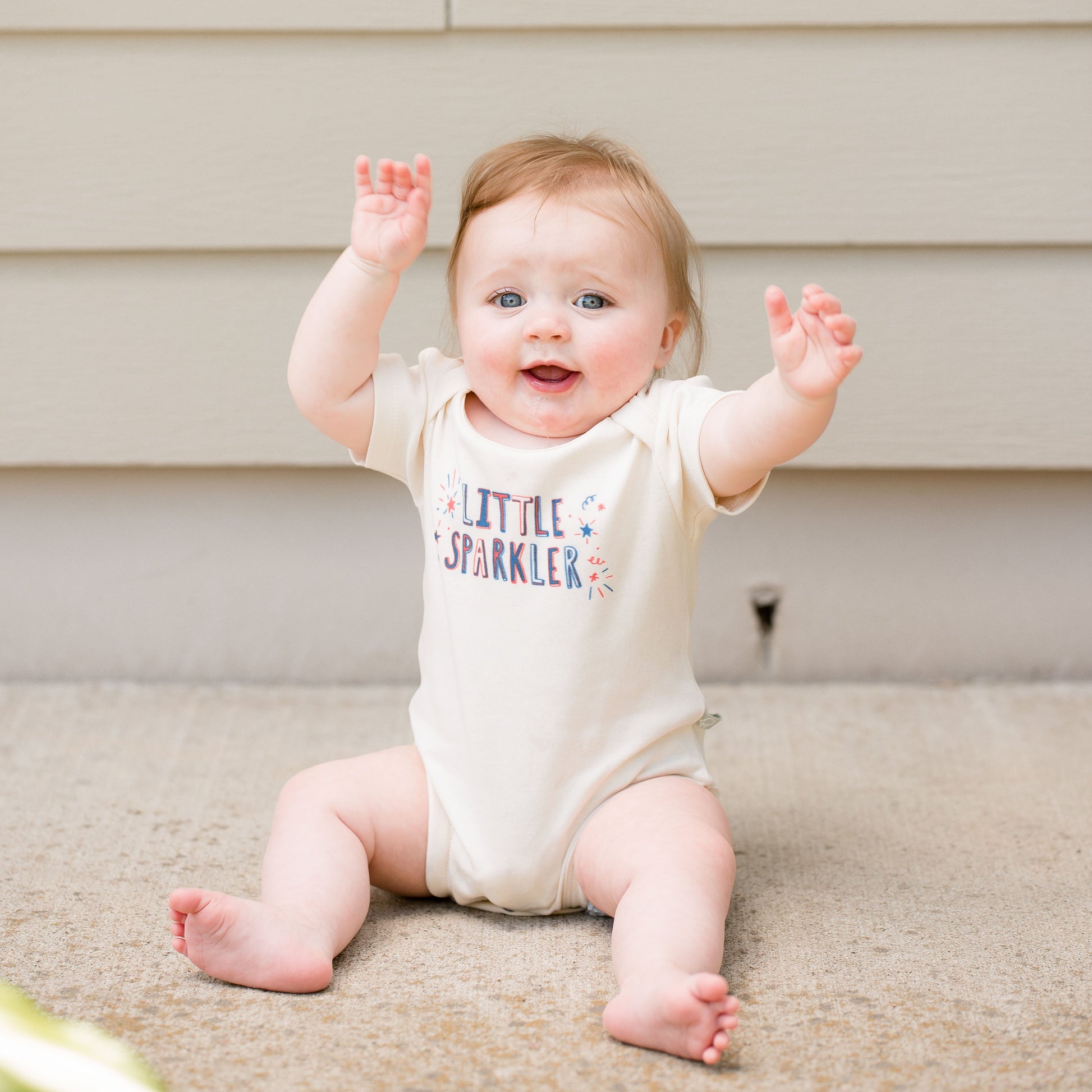 Baby graphic bodysuit | little sparkler finn + emma