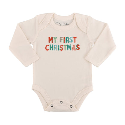 Baby graphic bodysuit | my first christmas (long sleeve) finn + emma