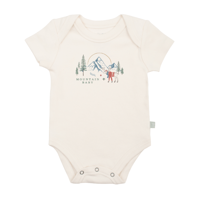 Baby graphic bodysuit | mountain baby finn + emma