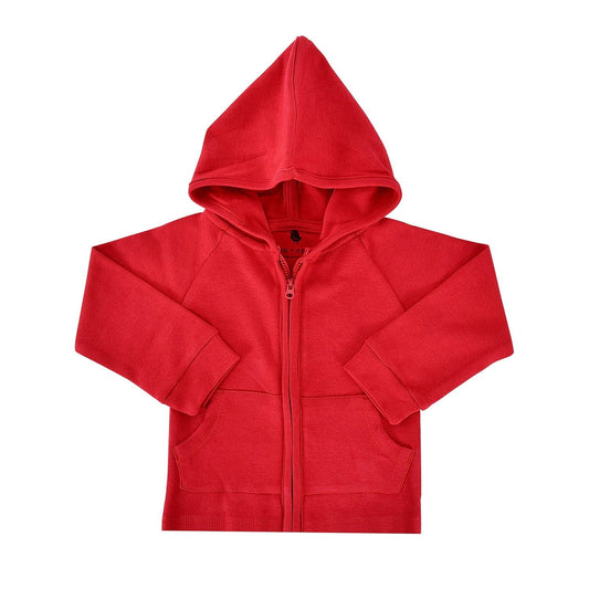 Baby hoodie | scarlet red finn + emma