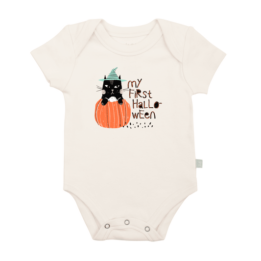 Baby graphic bodysuit | my first halloween cat finn + emma